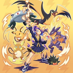 Pokemon Team art commission, Pokemon drawing, Pokemon commission, Custom Pokemon OC commission, Pokemon artwork