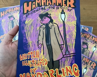 Indie Comic Hamhammer Pig Detective Zine Badge Bundle Self Published A5 Comics