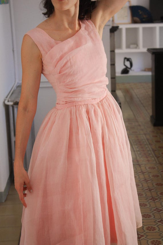 pink vintage cocktail dress GUZYING Pink Dresses for Women Solid Color Short Sleeve Lace Dress Square Neck Slim Fit Vintage Cocktail Formal Prom Dress Midi Retro Elegant A-Line