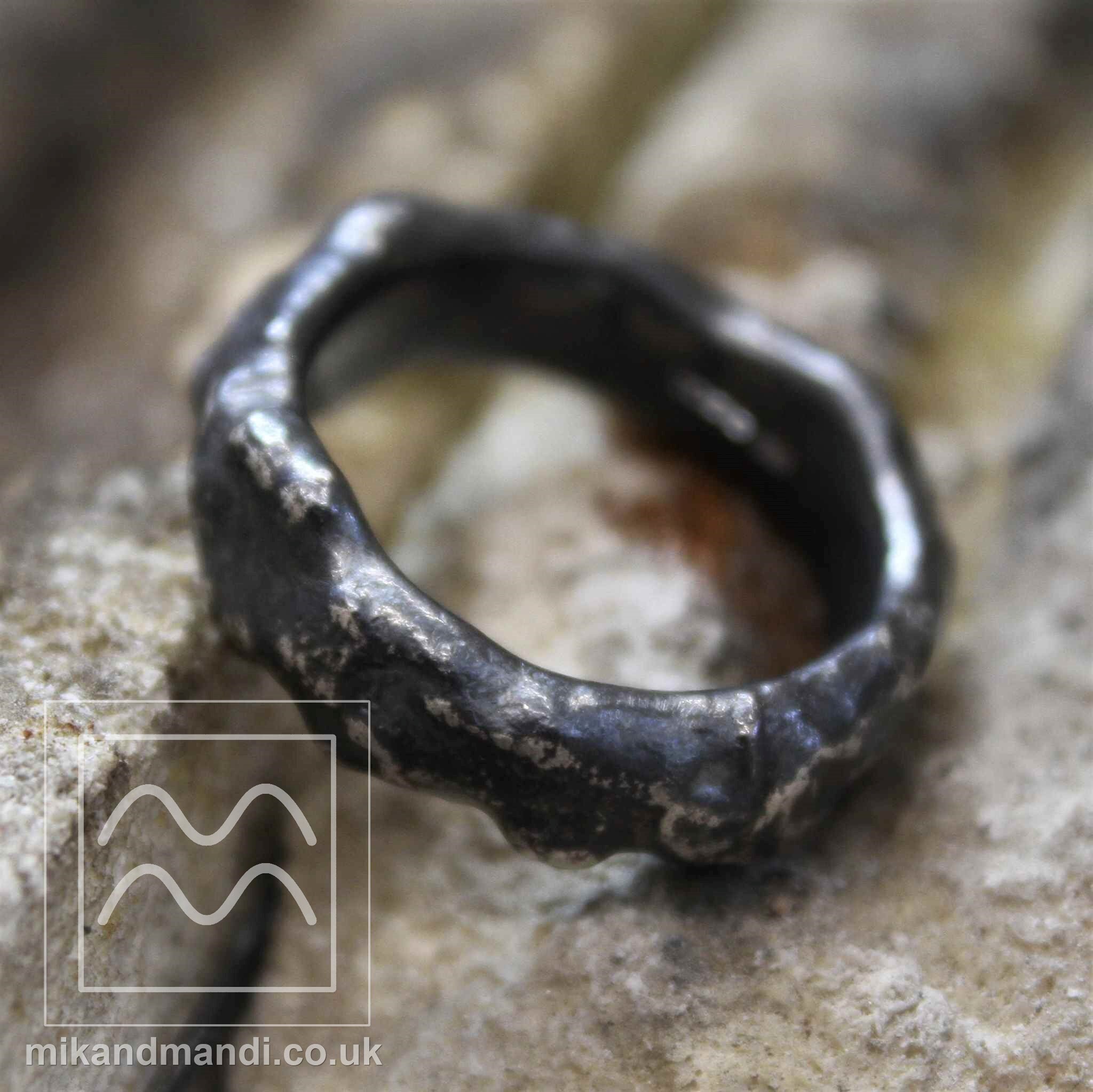 Chunky Silver Ring | the Big Rock | Oxidised Raw Ring | Solid