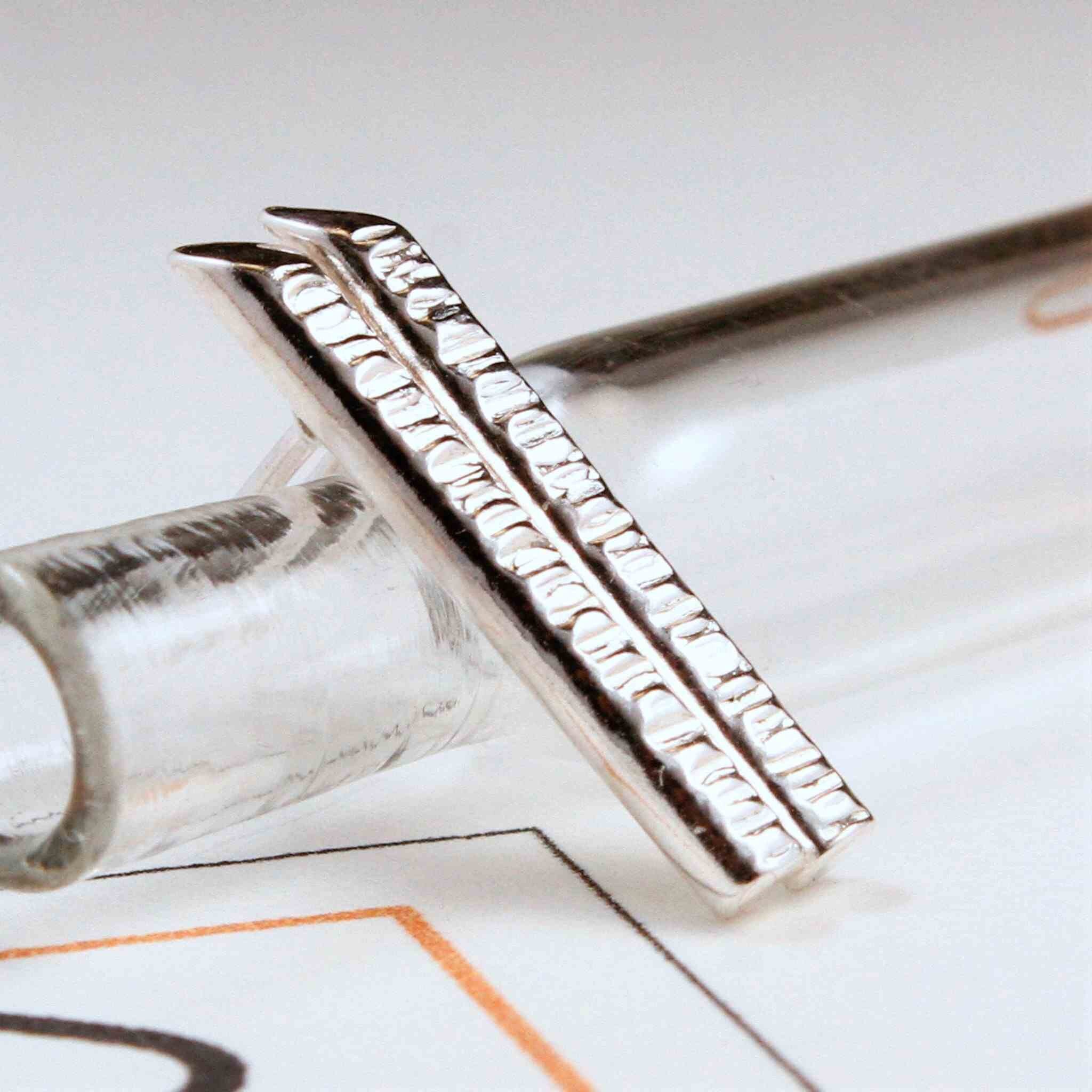 Orecchini A Perno In Argento Sterling 925, Borchie A Forma Di Scheggia
