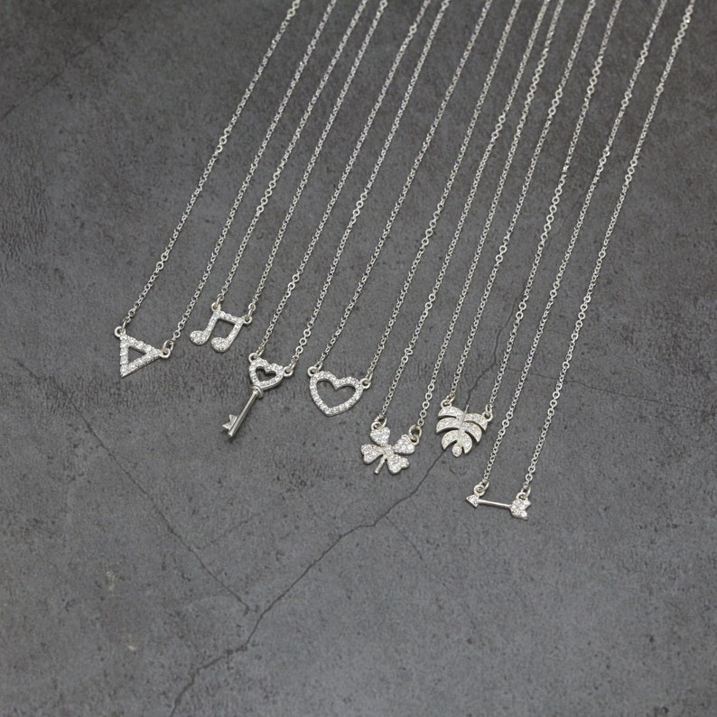 Simple Leaf Necklace Pave Leaf Necklace Necklace For Bridesmaid Necklace For Girlfriend
