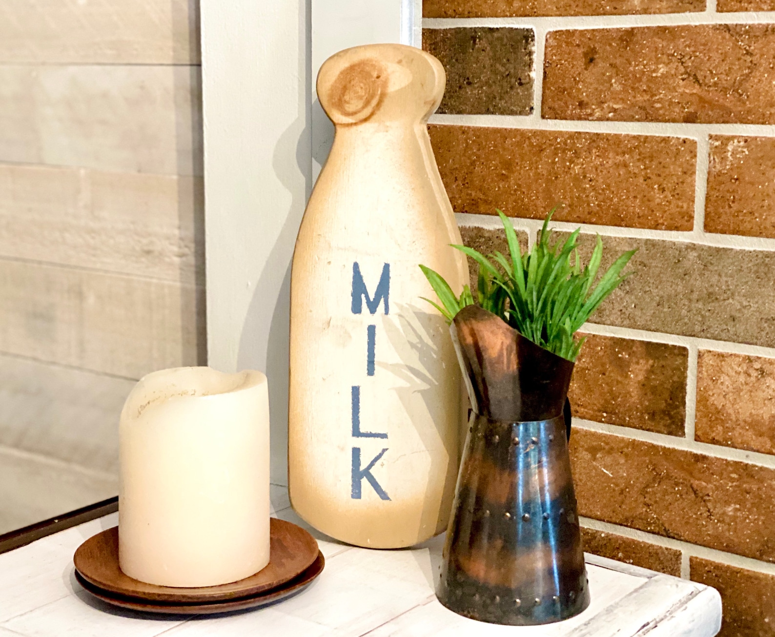 Farmhouse milk jug wood wall decor Etsy