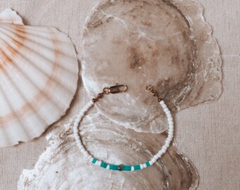 Rocaille-armband amazonit