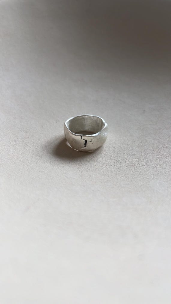Handmade Silver Ring Women – Organic 999 Fine Silver Band – Unique Boho Statement Ring – Artisan Jewelry