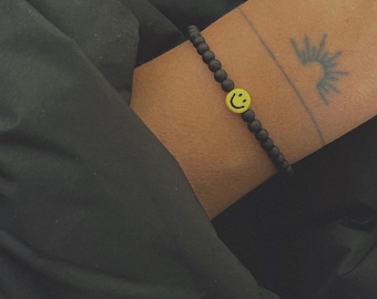 Pulsera 'sonrisa' / emoticono / cuentas / tobillera