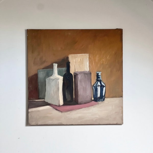 Large Vintage Still Life Oil Painting