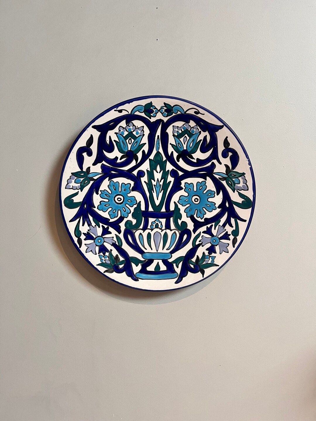 Large Iznik Turkish or Middle Eastern Wall Plate Etsy UK