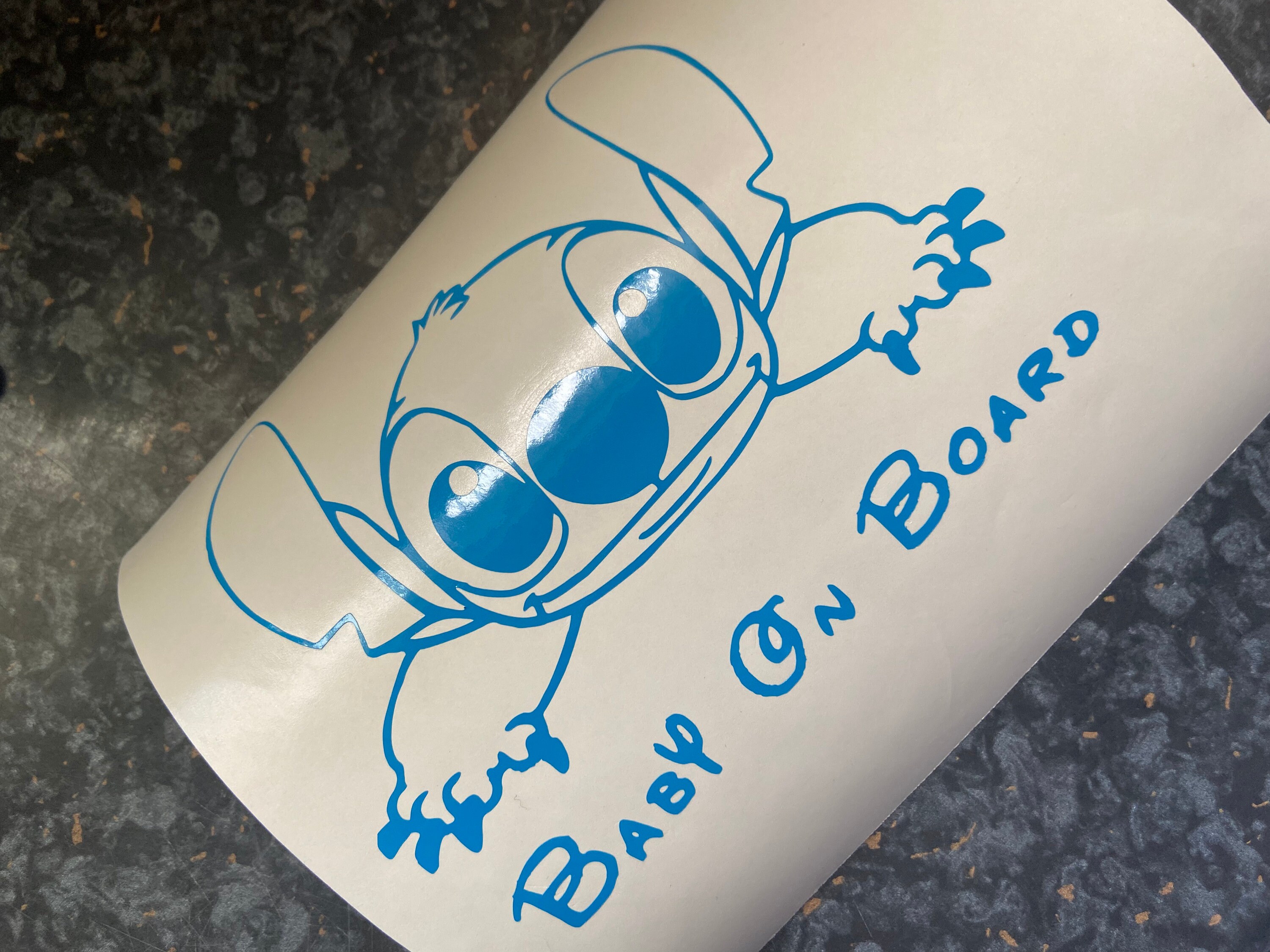 Disney Stitch Bumper/Window Car Decal Baby On Board. Etsy