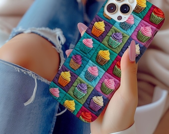 Cupcakes Phone Case, Foodie Cover, Sweets Lover Gift, food Aesthetic, 3d look, Gift for Her,gift for him, MagSafe, iphone, pixel