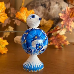 Wooden Whistle Bird Hand-painted Bird-shaped whistle Children&#39;s whistle toy Ukrainian souvenir Gift for children Petrikovka Easter decor