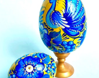 Petrykivka Easter Egg Set: Hand-Painted Ukrainian Folk Art