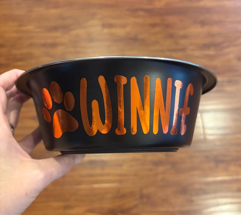 Comedero personalizado para perros, comedero a medida para mascotas, comedero de acero inoxidable para perros, comedero para comida de perros, comedero negro para perros, comedero personalizado para cachorros imagen 14
