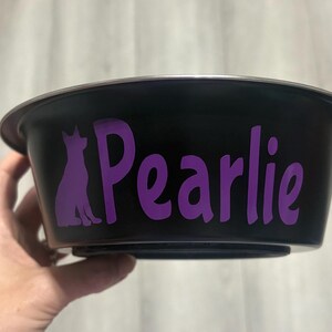 Comedero personalizado para perros, comedero a medida para mascotas, comedero de acero inoxidable para perros, comedero para comida de perros, comedero negro para perros, comedero personalizado para cachorros imagen 16