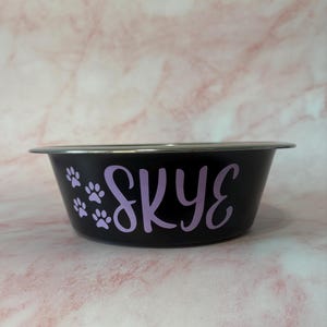 Comedero personalizado para perros, comedero a medida para mascotas, comedero de acero inoxidable para perros, comedero para comida de perros, comedero negro para perros, comedero personalizado para cachorros imagen 13