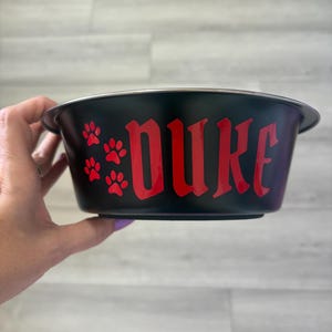 Comedero personalizado para perros, comedero a medida para mascotas, comedero de acero inoxidable para perros, comedero para comida de perros, comedero negro para perros, comedero personalizado para cachorros imagen 17