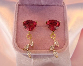Ruby Stud Earrings | Etsy Ruby Stud Earrings | Etsy