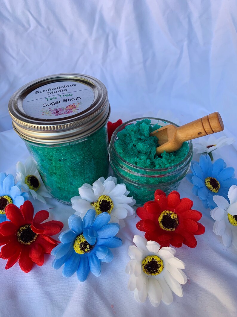 All Natural Tea Tree Sugar Scrub Made With Clean and Safe Etsy