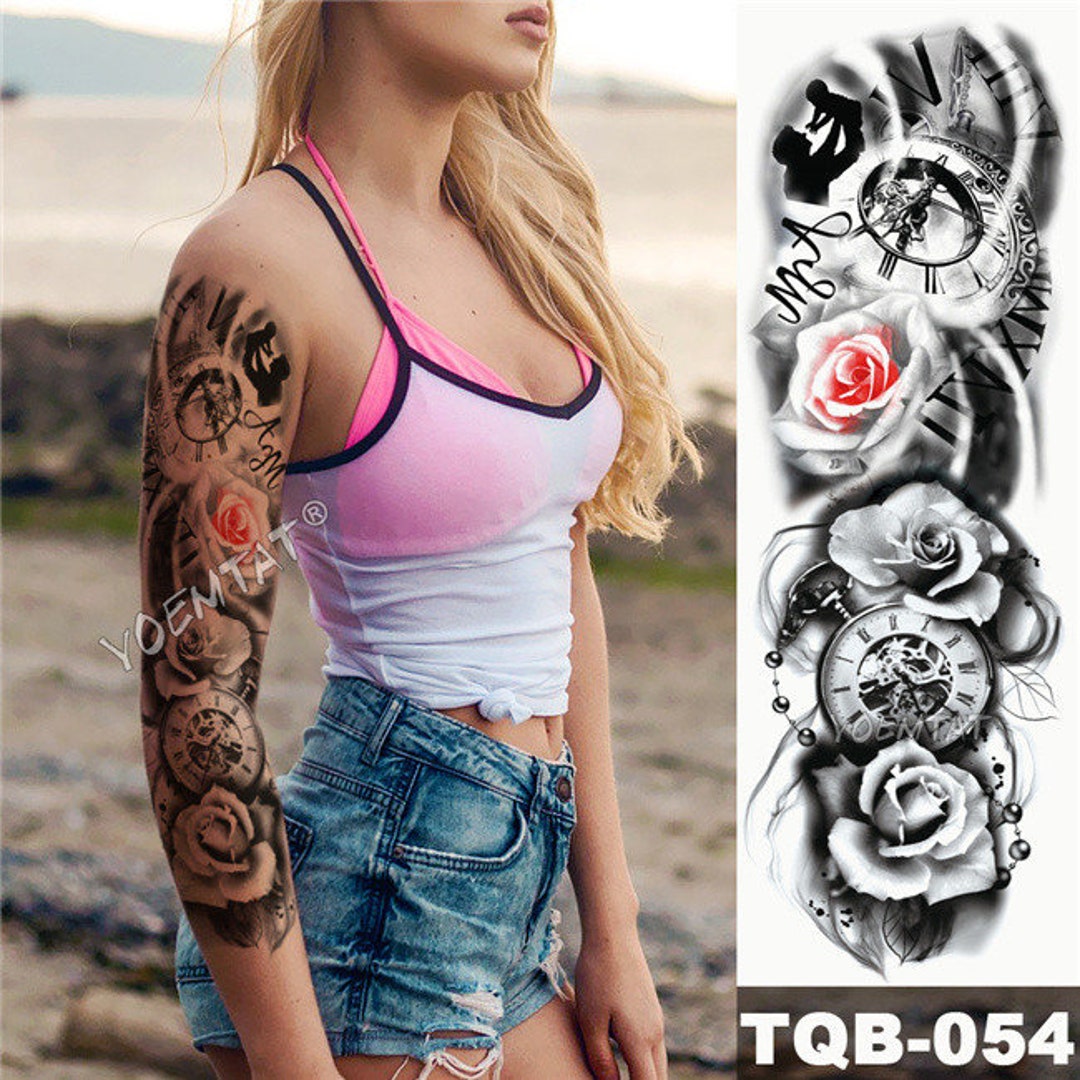 Temporary Tattoo Full Arm Sleeve Stickers Body Art Men Woman - Etsy