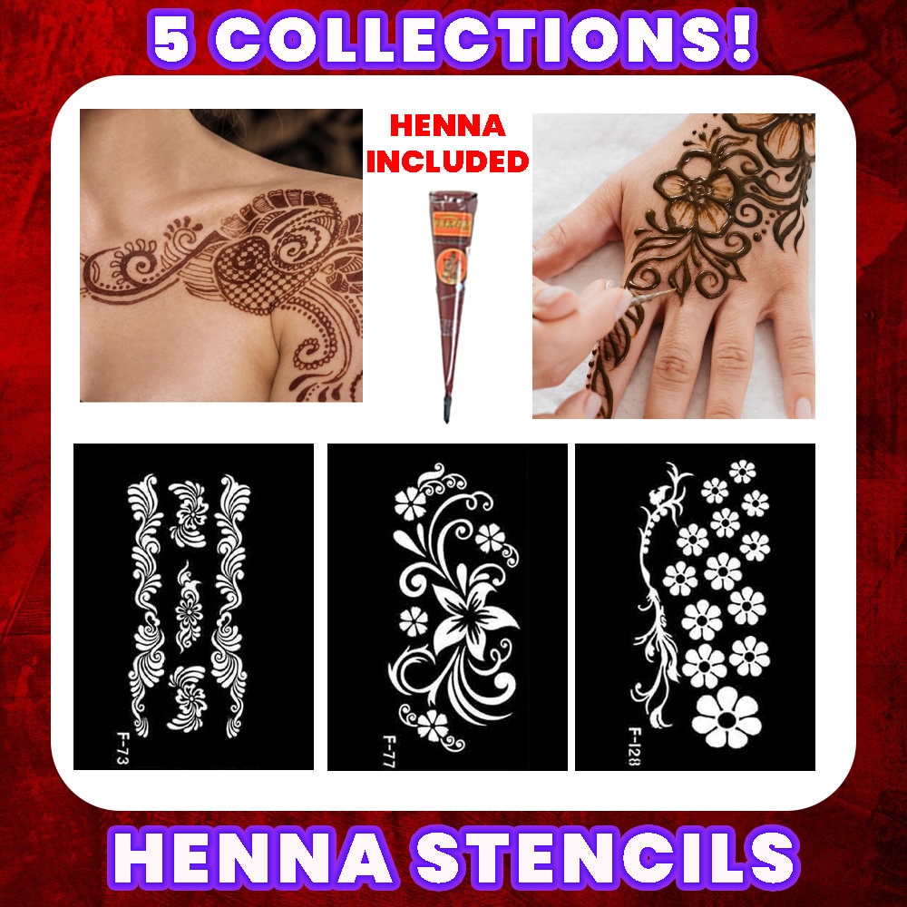 Henna / Complete Henna Tattoo Kit With Stencils for Beginners and