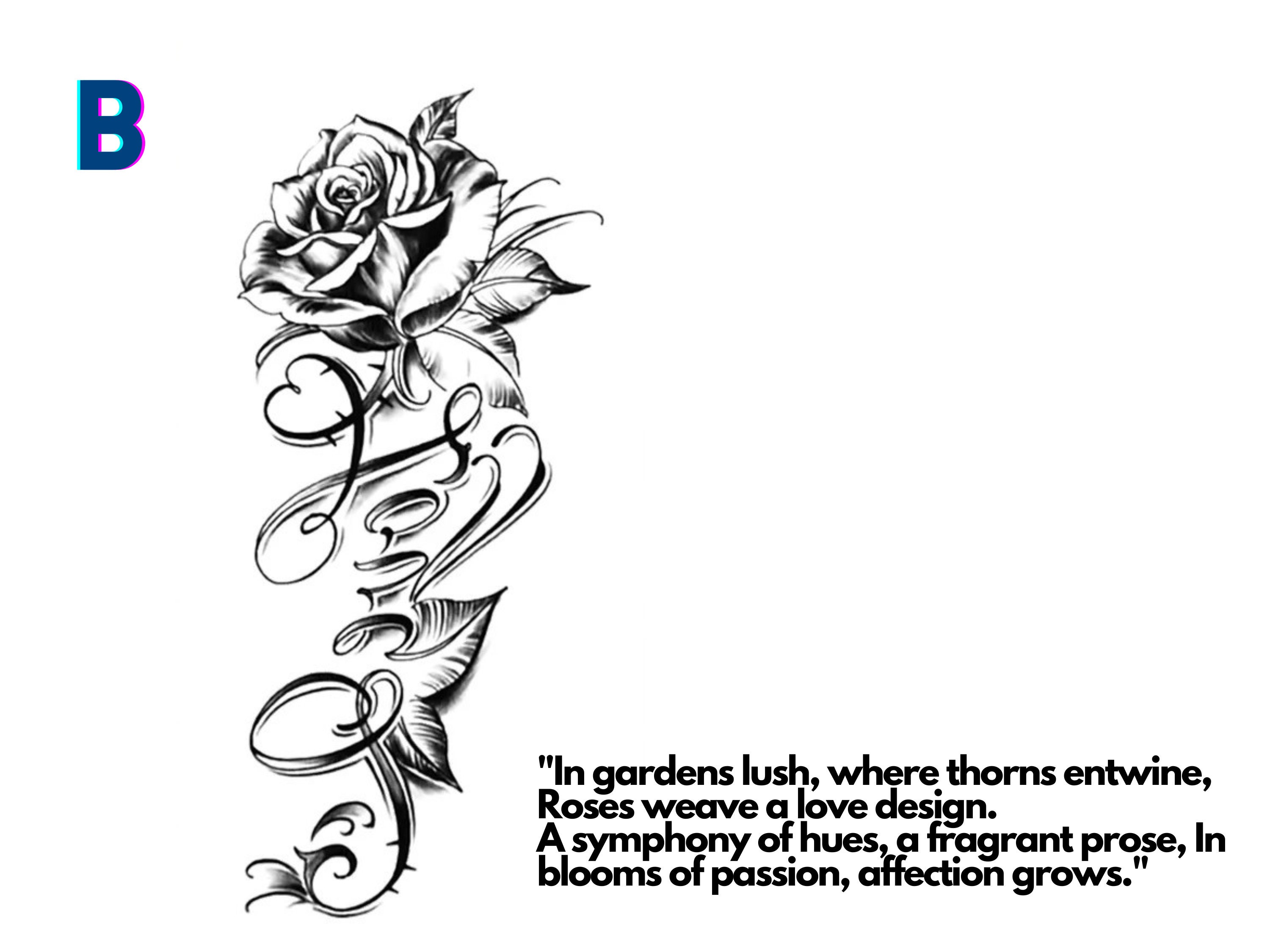 Temporary Tattoo ROSE Party Tattoo Gift Idea Press on Tattoo - Etsy