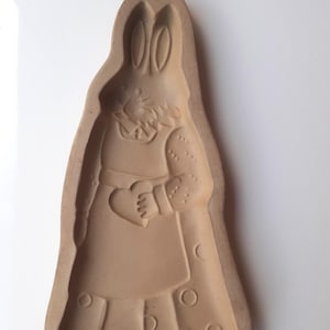 Vintage Large Rabbit Cookie Mold, Brown Bag Cookie Art Mold, Food or Craft Mold, 1989