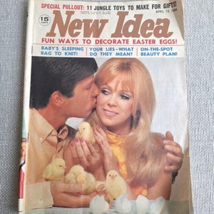 Vintage New Idea Magazine 1968 – Easter Crafts, Knitting Pattern, Women’s Features & Retro Advertising
