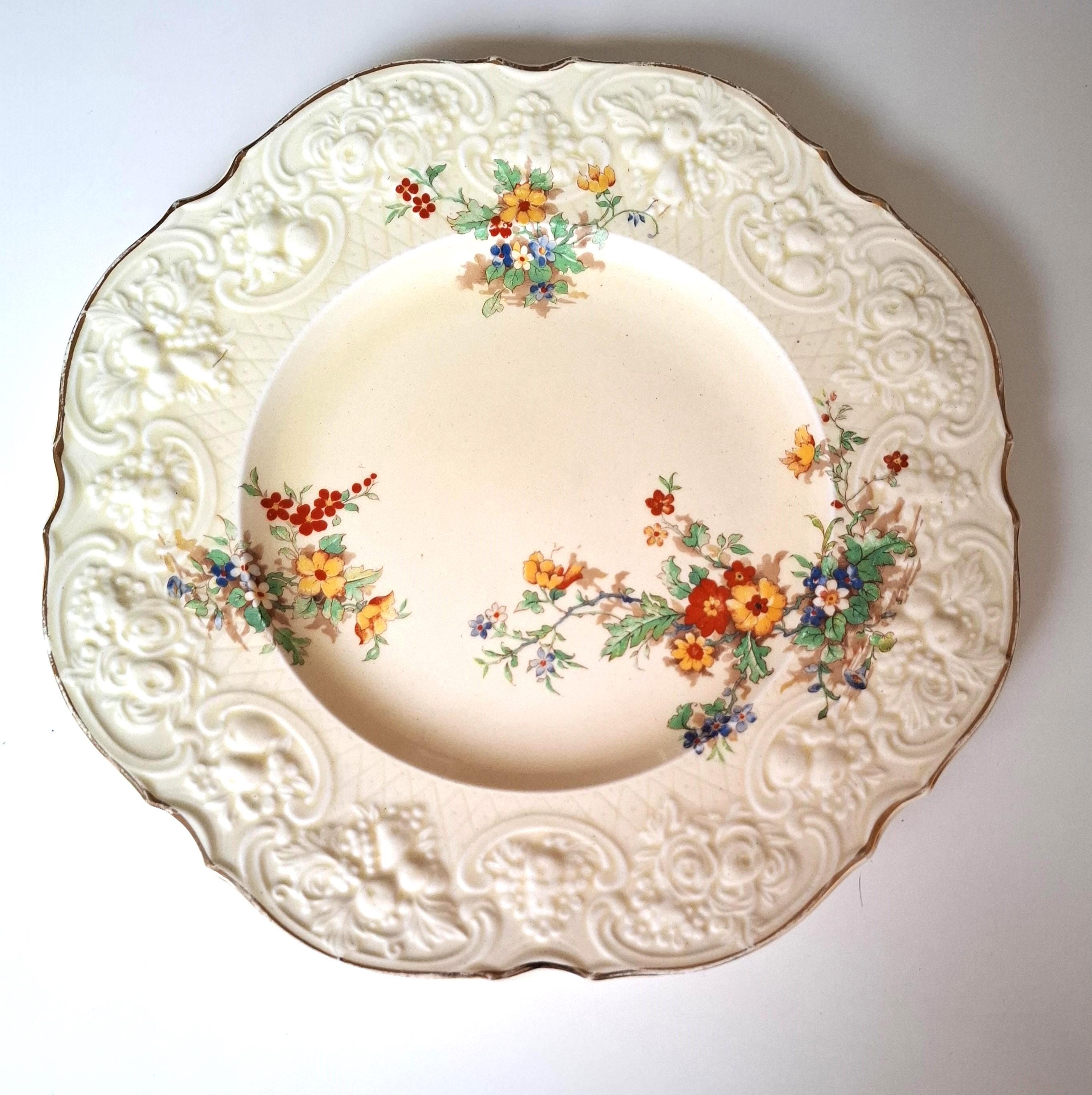 クラウンデュカル Crown Ducal 花柄ティーポット 1930年代 クラウン