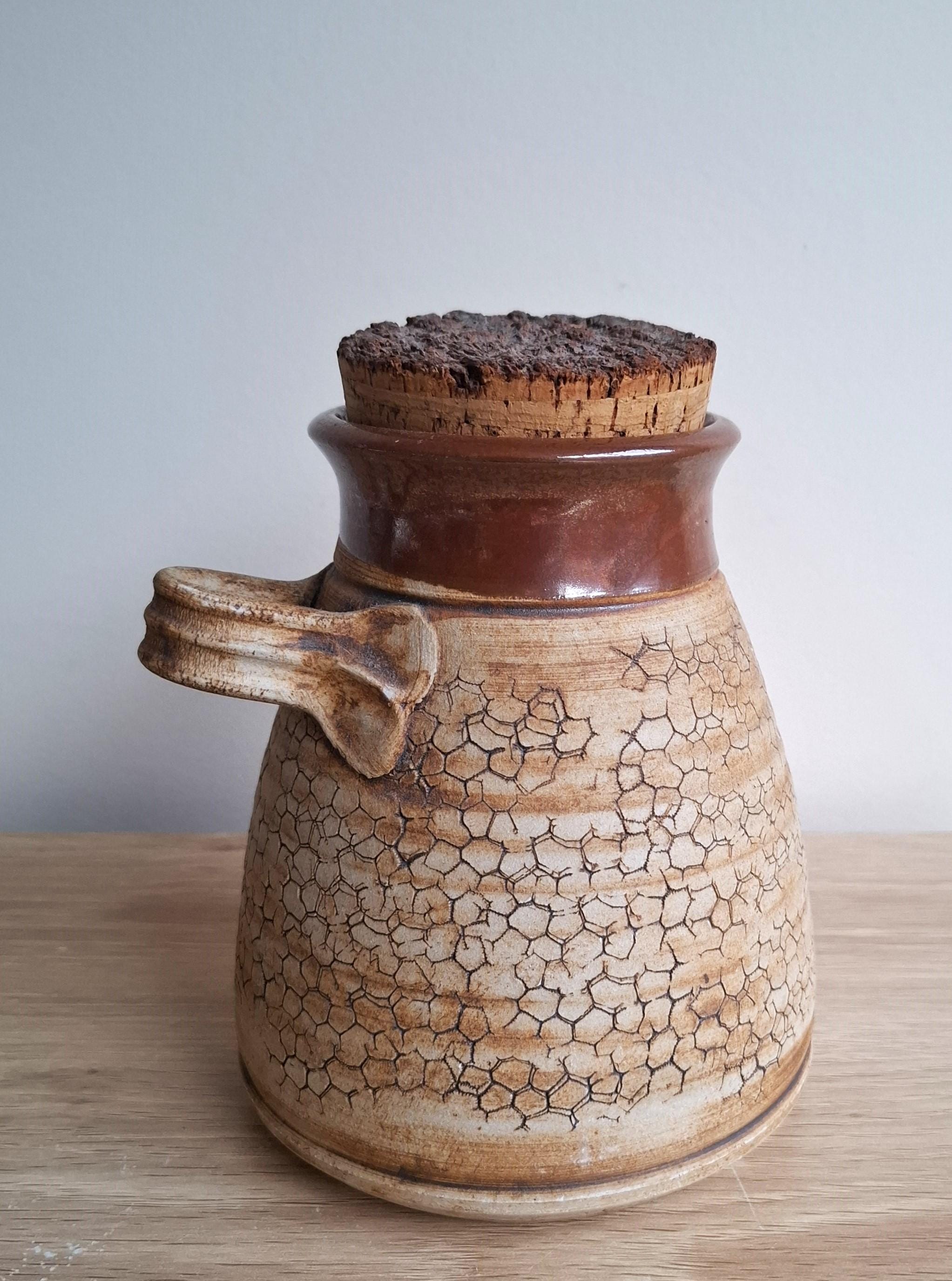 Vintage Australian Pottery Tea Canister: Wartook Hand-thrown Gum