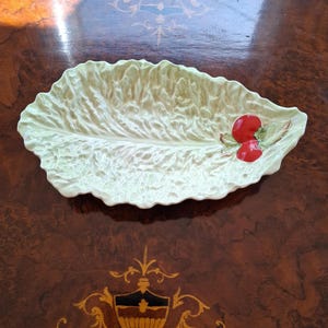 Vintage Majolica Carlton Ware Cabbage Leaf Dish, Australian Design