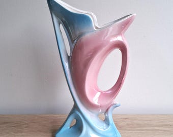 Vaso vintage de cerâmica lustrosa da década de 1950, cerâmica australiana