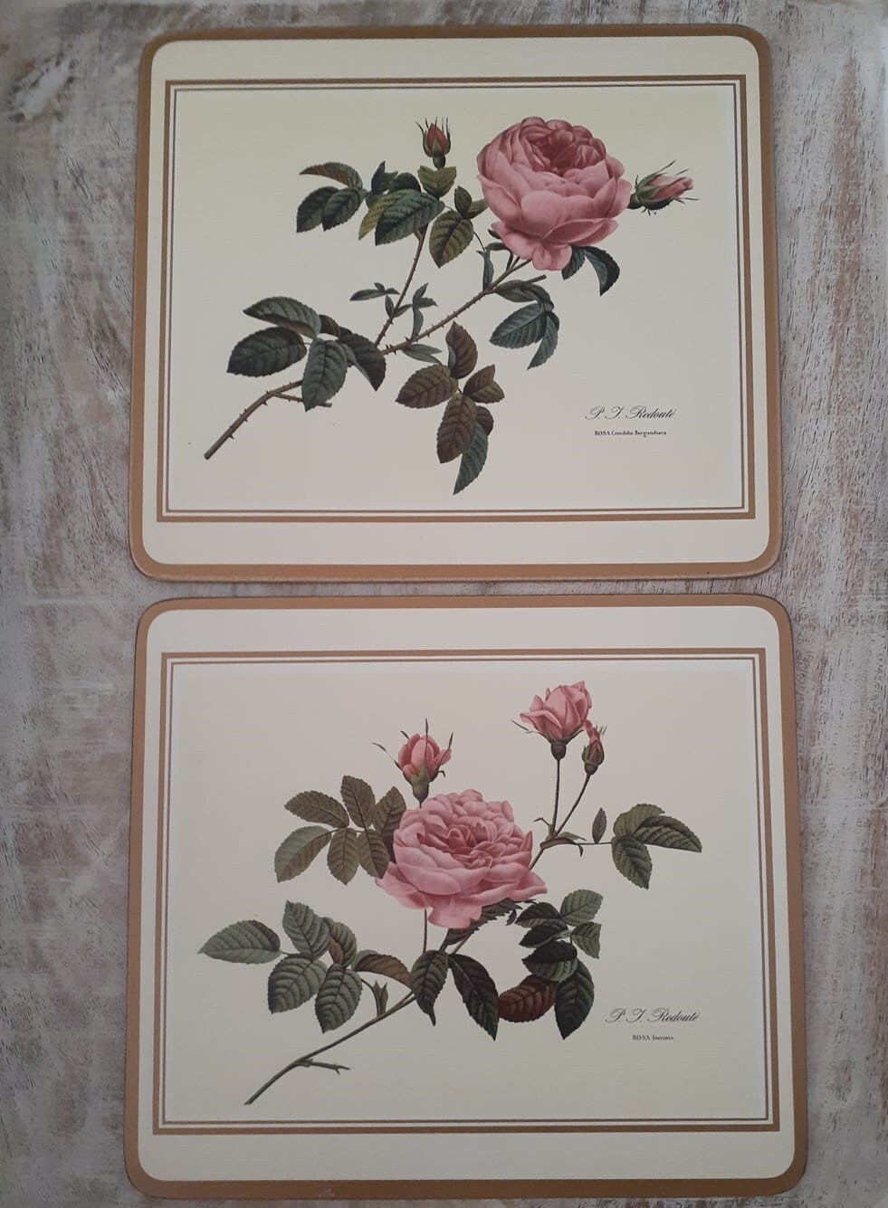 Seis Vintage Rose Placemats circa 1950s marca Pimpernel Etsy