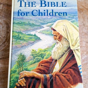 Bible vintage pour enfants, livre magnifiquement illustré Histoires de la Bible pour enfants