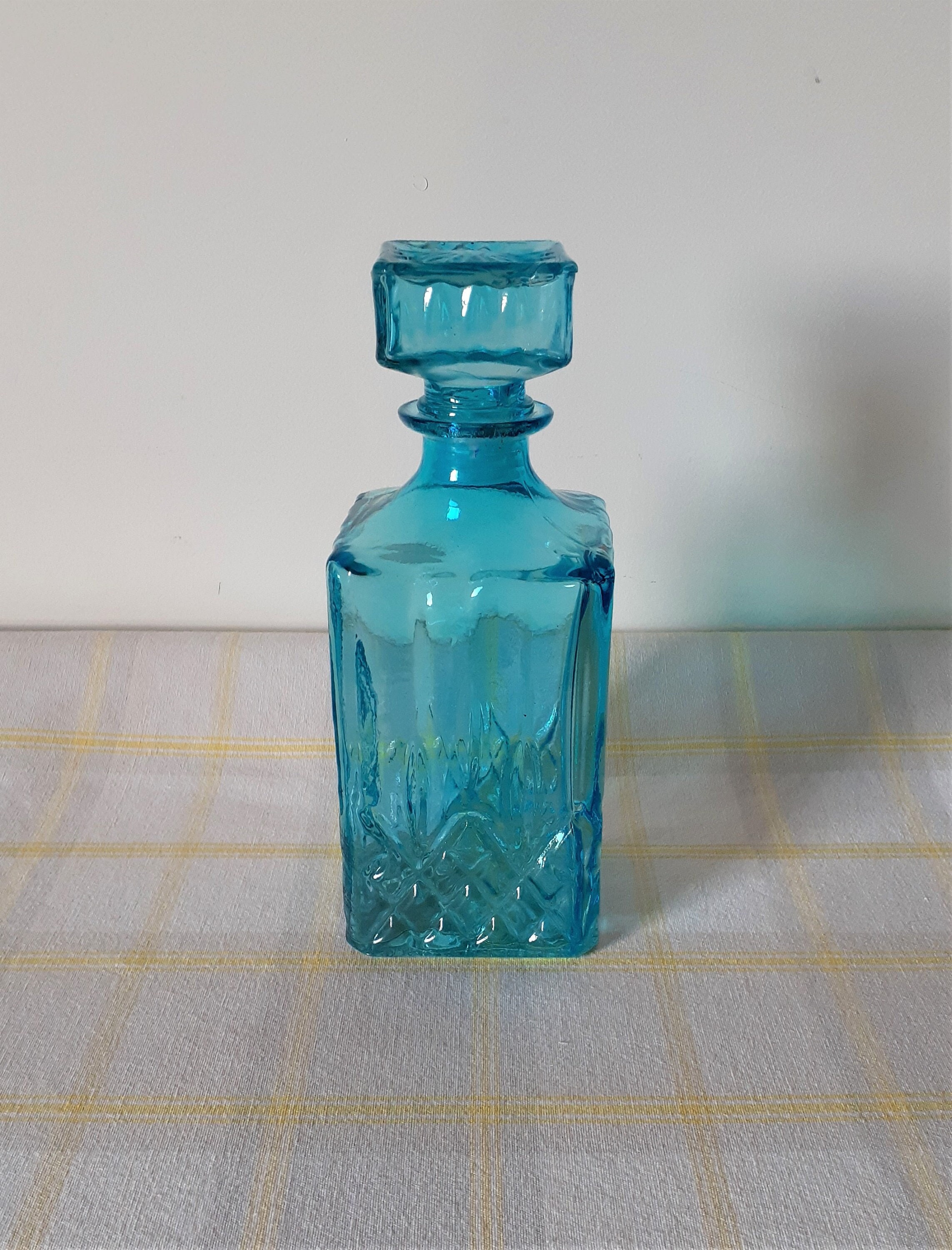 Wax Drip Genie Bottles Vintage Italian Glass Decanters in a