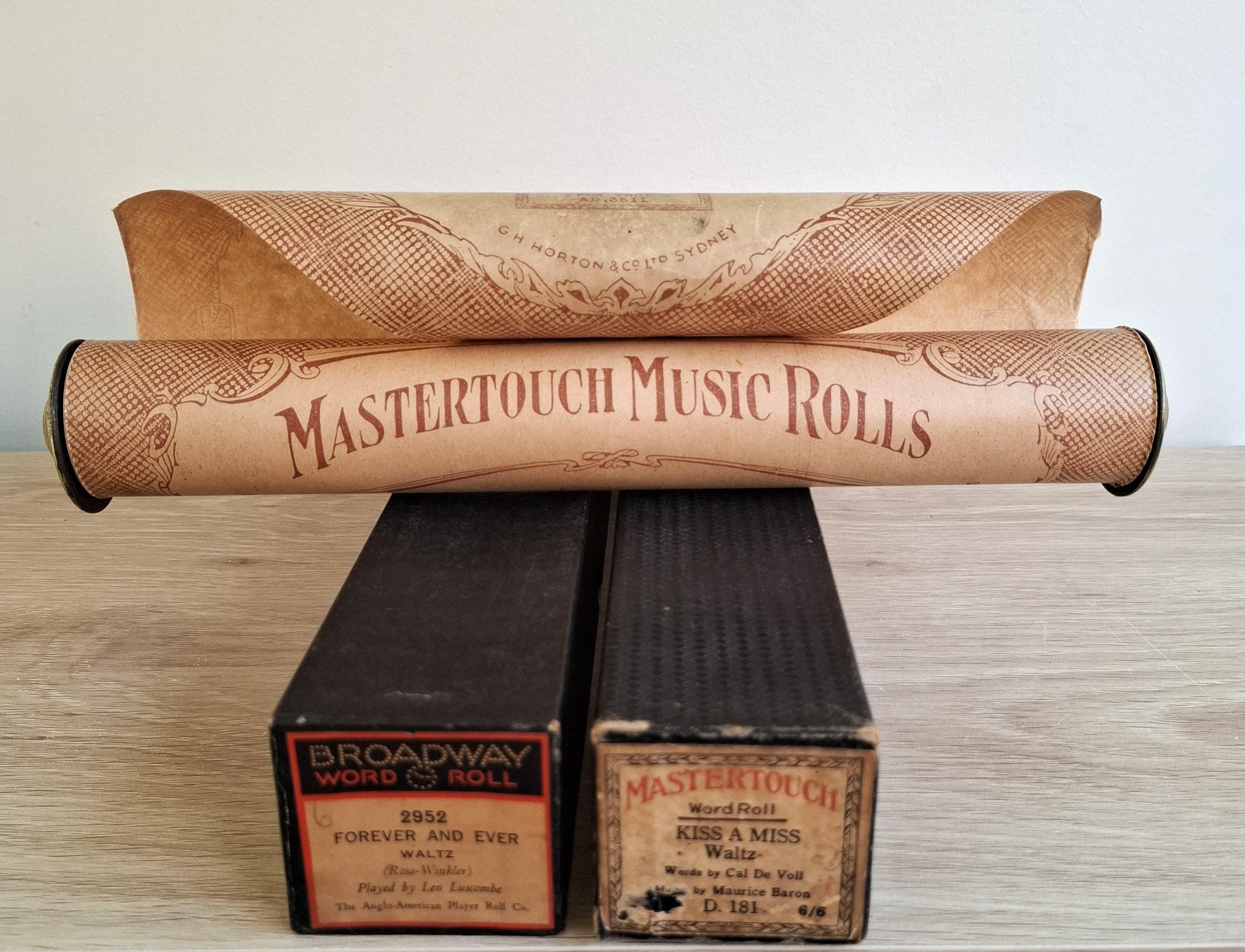 ビンテージ ピアノロール 6本セット【B】｜ラベル付き黒箱入り・紙もの雑貨 Antique piano roll paper - Etsy 日本