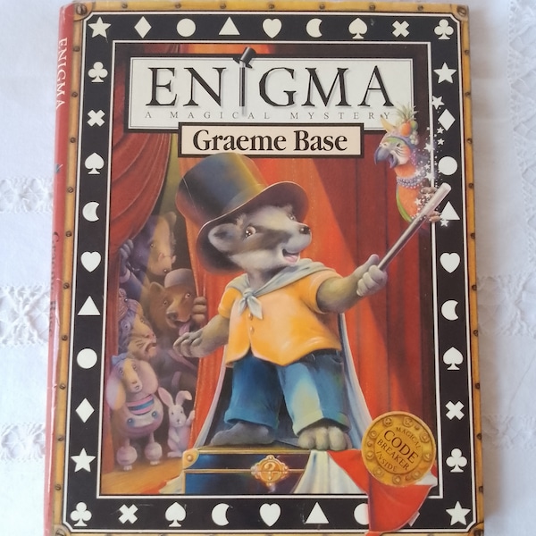 Signed by author, Enigma (2008) Written and illustrated by Graeme Base, Published by Penguin / Viking, First Edition