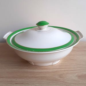 Art Deco Alfred Meakin Green Tureen with gilded detail