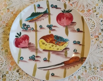 Vintage Ironstone Japan Cheese Serving Plate 1970s