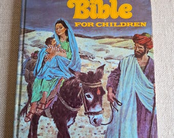 Vintage Illustrated Bible for Children, E.B.R. Hirsh, Ottenheimer Publishers, Illustrated Hardcover