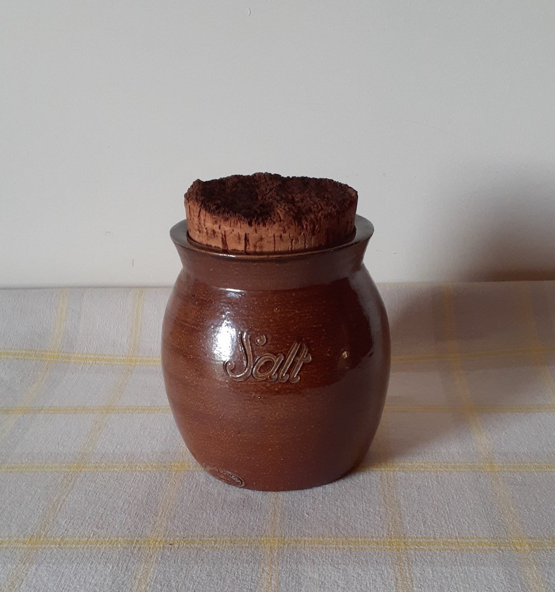 Bendigo Pottery Salt Canister With Lid Epsom Stoneware I.P Etsy