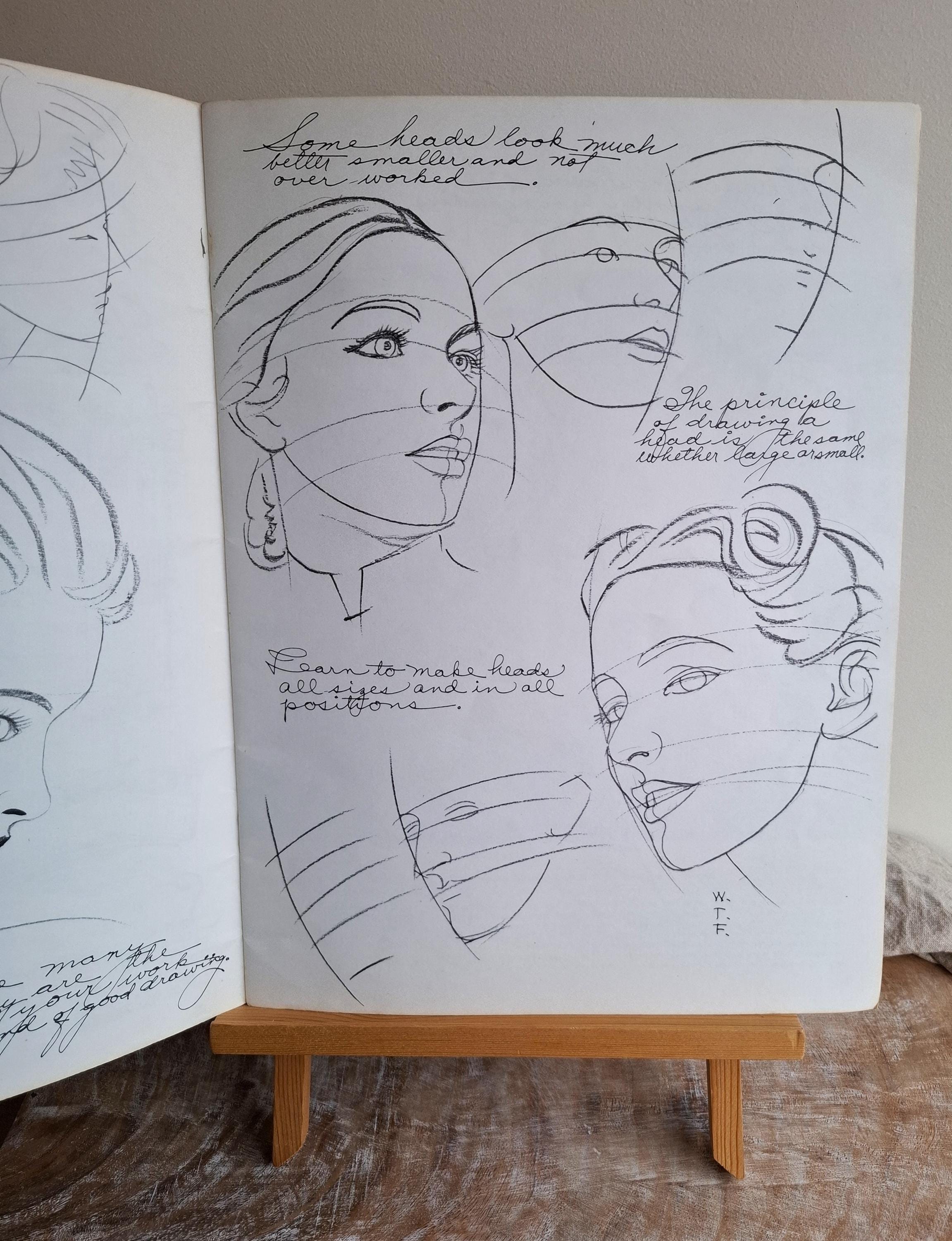 Vintage Art Book How to Draw the Head by Walter Foster Drawing ...