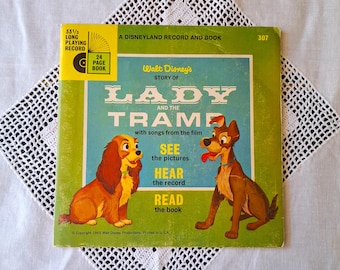 Walt Disney 1969 Vinyl Record Storybooks - Bambi - Lady and the