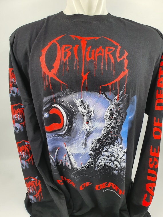 obituary cause of death 長袖　ロンt ヴィンテージ OBITUARY 