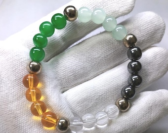 7 chakra healing bracelet natural gemstone energy balance jewelry yoga meditation bracelet
