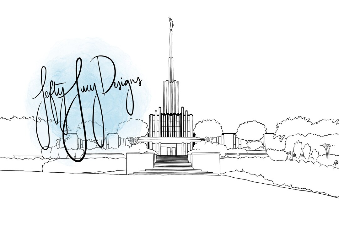 Atlanta Georgia LDS Temple Digital Print Etsy