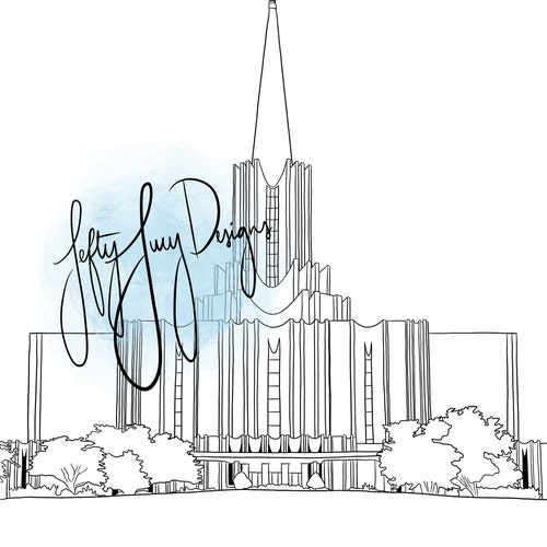 Jordan River Temple Drawing Digital Download Pdf LDS Latter Etsy