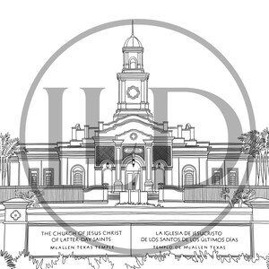 McAllen, Texas LDS Temple - Digital Print
