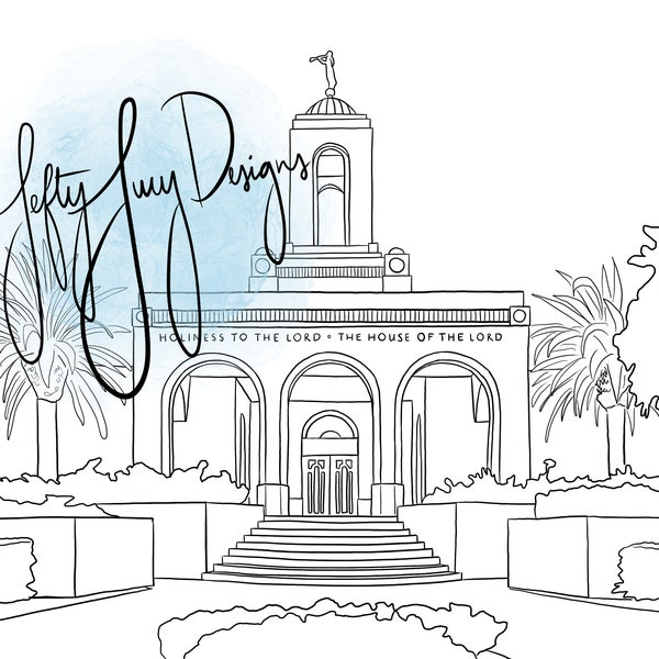 Newport Beach, California LDS Temple - Digital Print