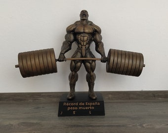 Powerlifting-Figur - Deadlift Trophy - Individuelle Figur - 3D-Druck - PLA - Harz - 3D-Druck - 3D-Farbe