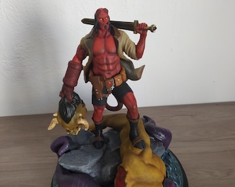 Hellboy-Figur – 3D-Druck – Harz – PLA – Minis-Druck – Figurenmalerei – 3D-Druck – 3D-Farbe – Garagenbausatz – bemalt
